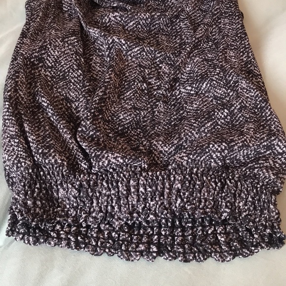 Womens Black and Gray Sheer Tank Lined, Sleeveless, Cowl Neck Blouse, Size Small - Picture 5 of 9